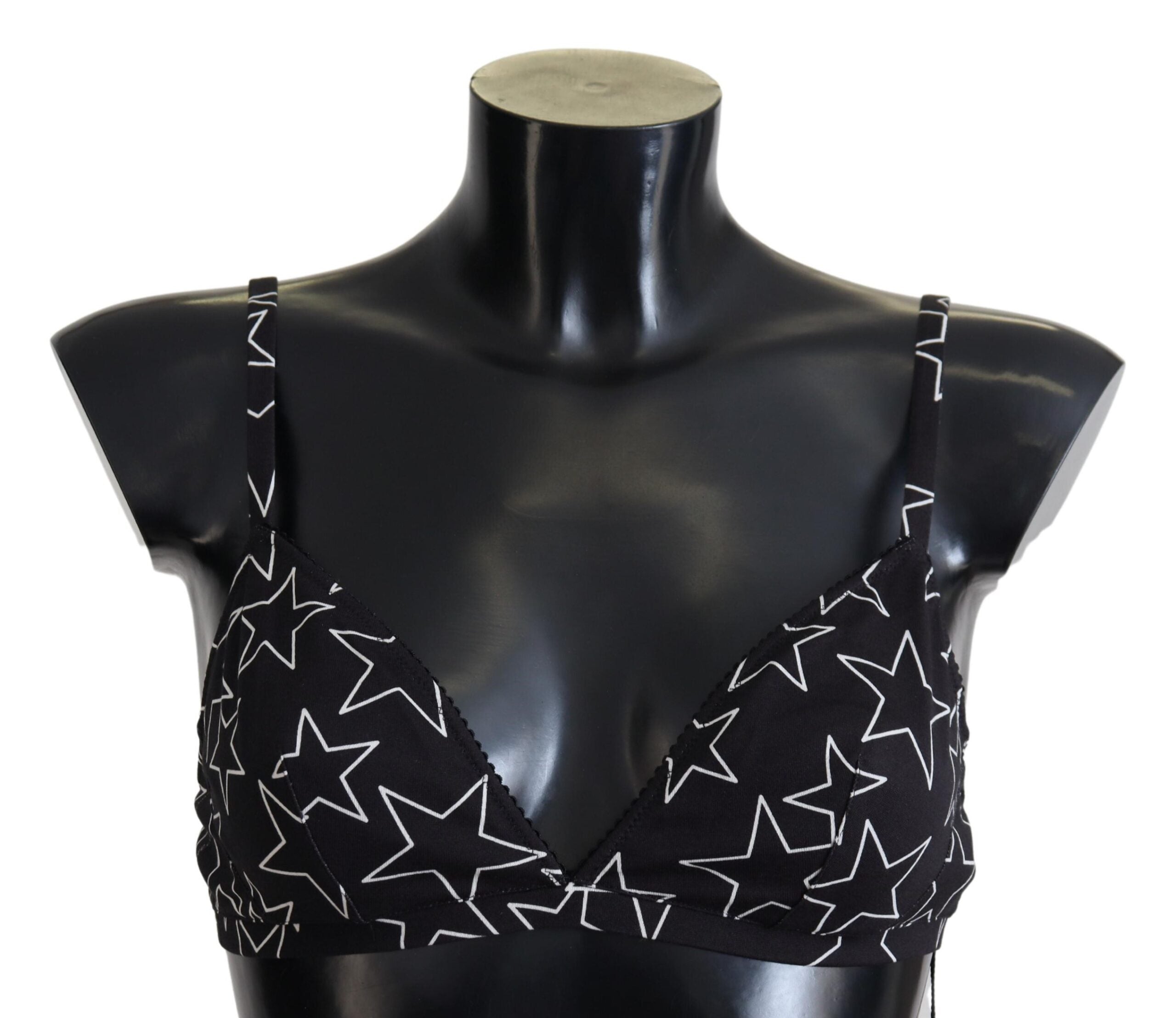 حمالة صدر قطنية بدون سلك بتصميم نجمة الألفية السوداء من دولتشي آند غابانا
