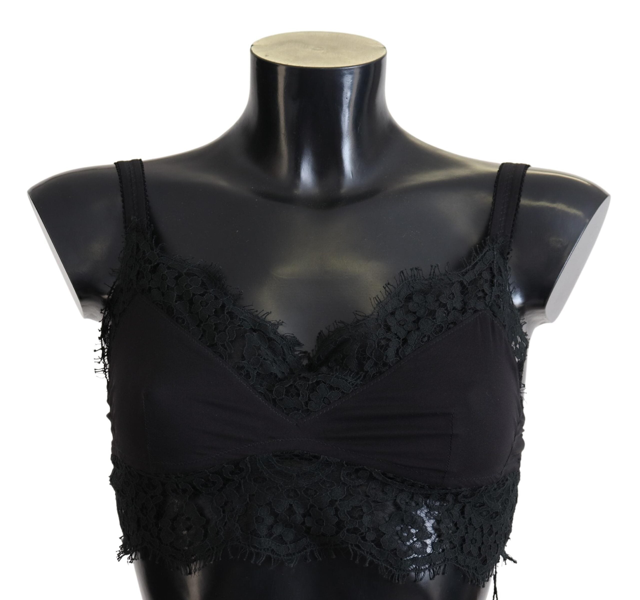 ملابس داخلية دولتشي آند غابانا سوداء من الدانتيل المزهر