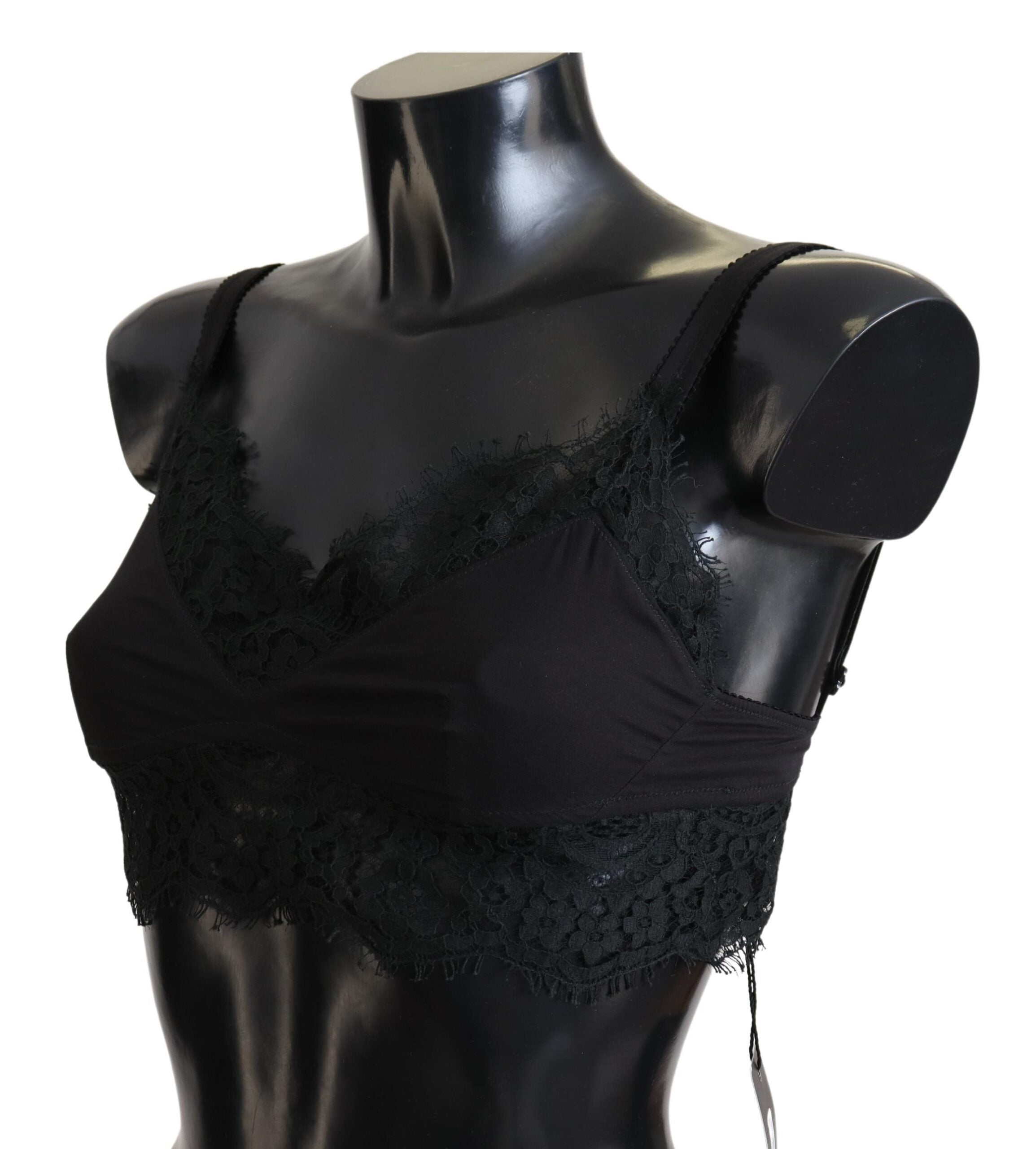 ملابس داخلية دولتشي آند غابانا سوداء من الدانتيل المزهر