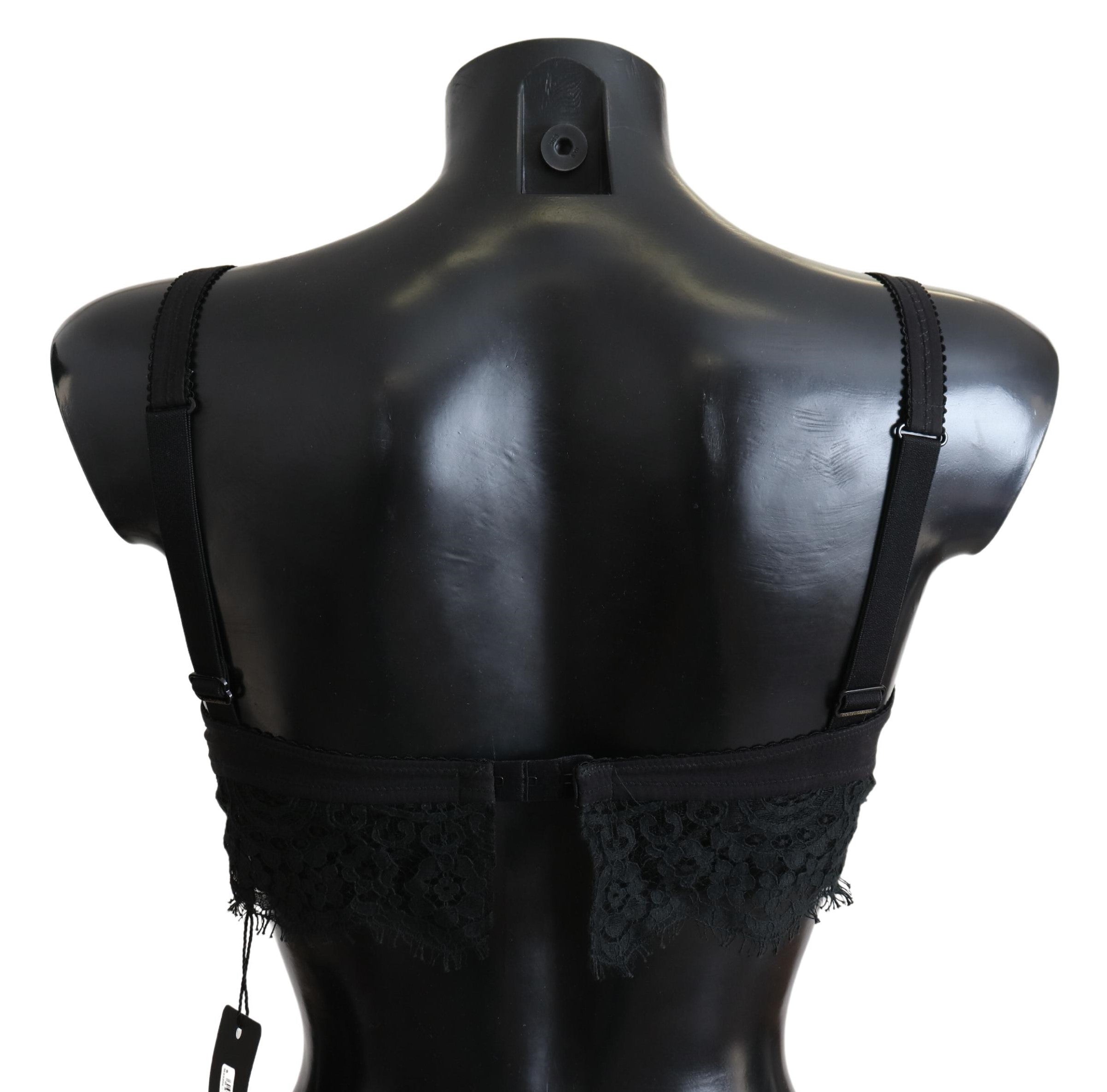 ملابس داخلية دولتشي آند غابانا سوداء من الدانتيل المزهر