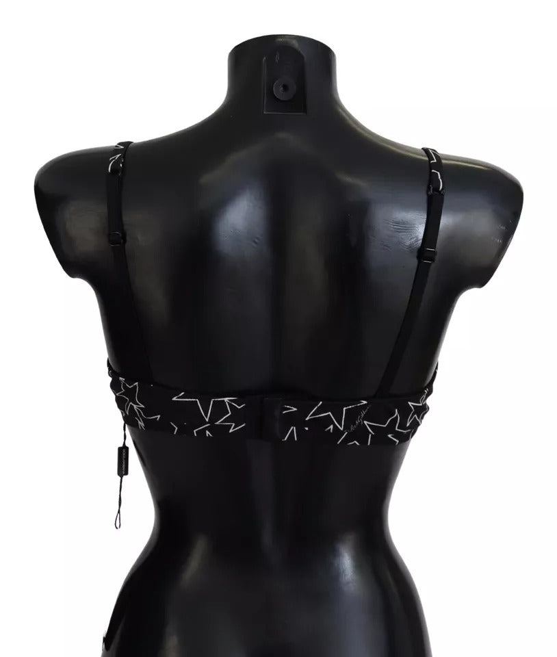 حمالة صدر قطنية بدون سلك بتصميم نجمة الألفية السوداء من دولتشي آند غابانا