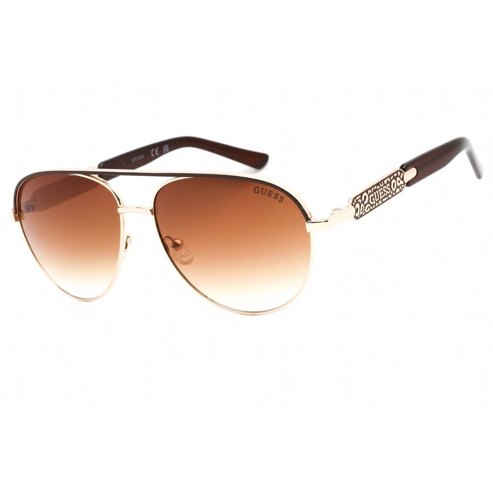 نظارات شمسية من Guess باللون الذهبي المعدني