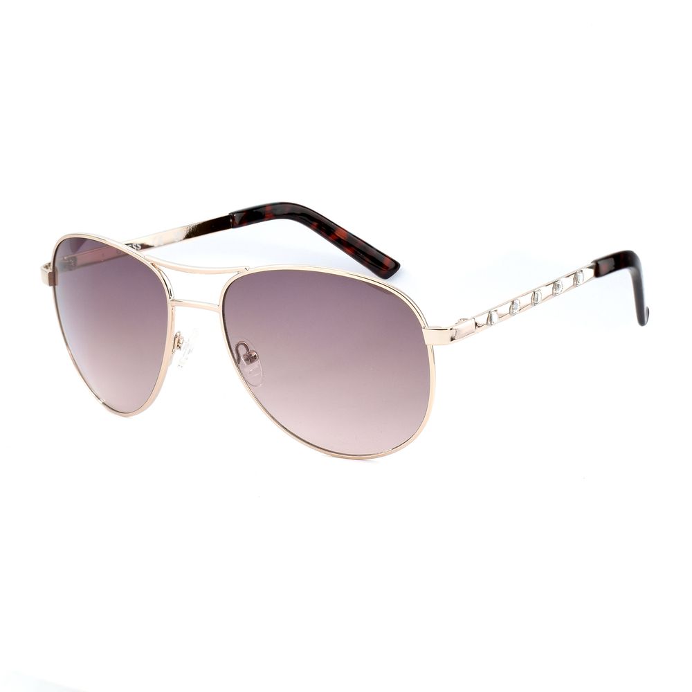 نظارات شمسية من Guess باللون الذهبي المعدني