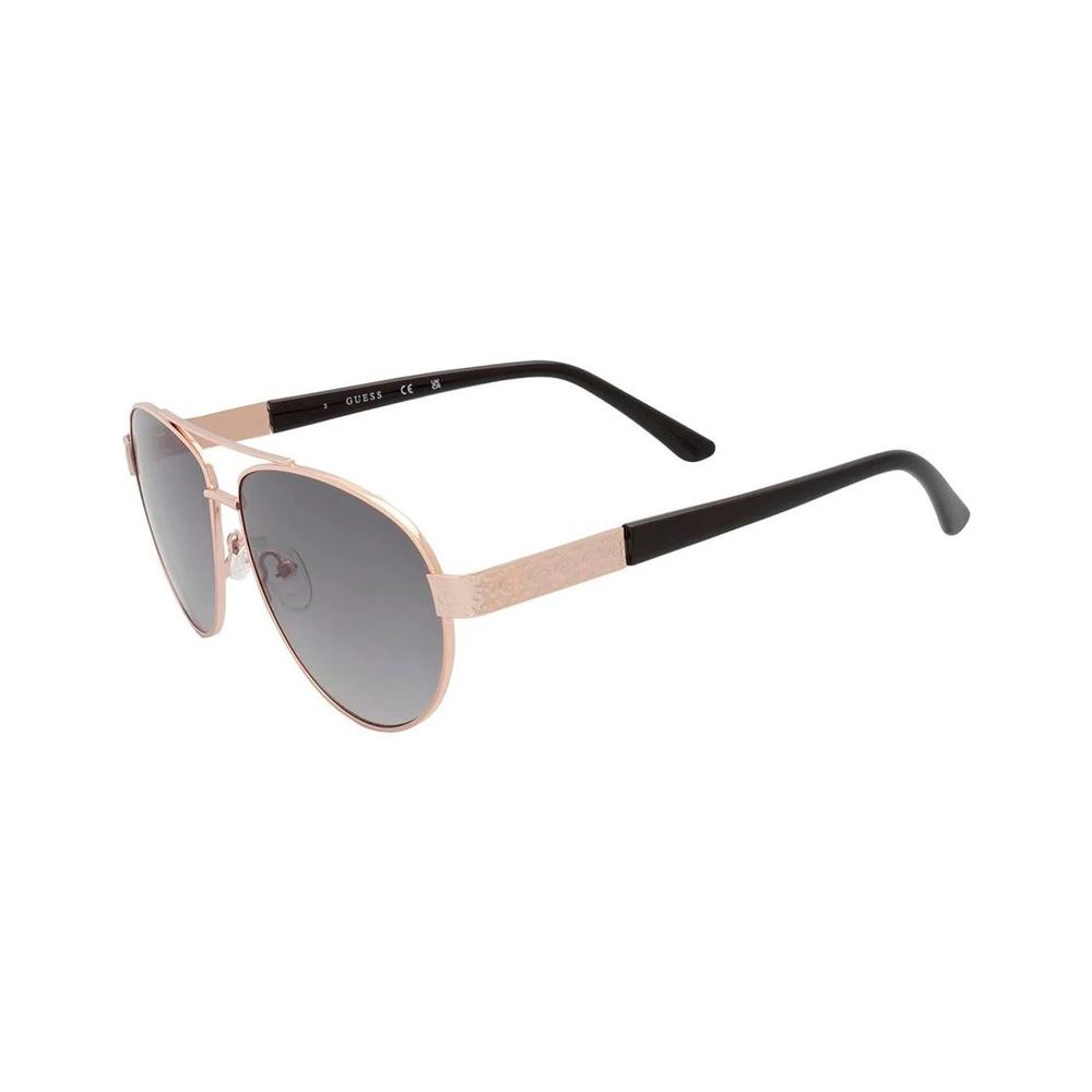 نظارات شمسية من Guess باللون الذهبي المعدني