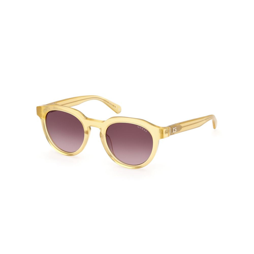 نظارات شمسية بلاستيكية صفراء من Guess