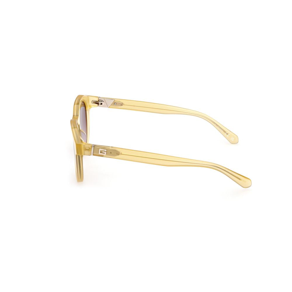 نظارات شمسية بلاستيكية صفراء من Guess