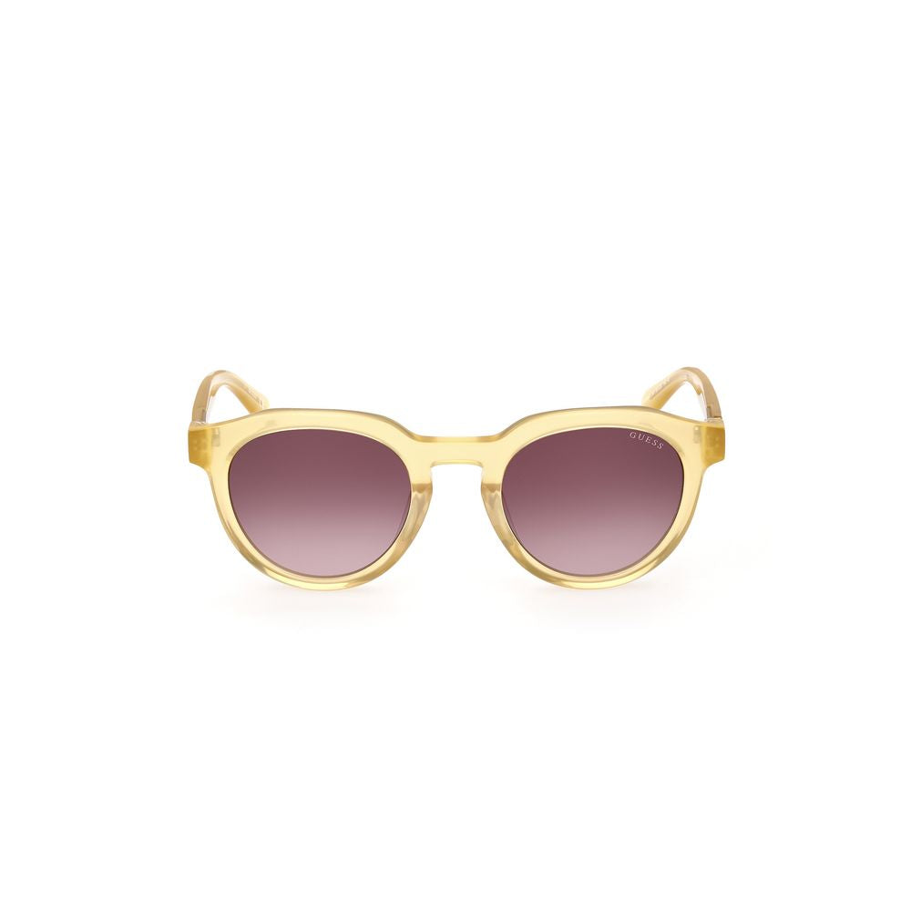 نظارات شمسية بلاستيكية صفراء من Guess