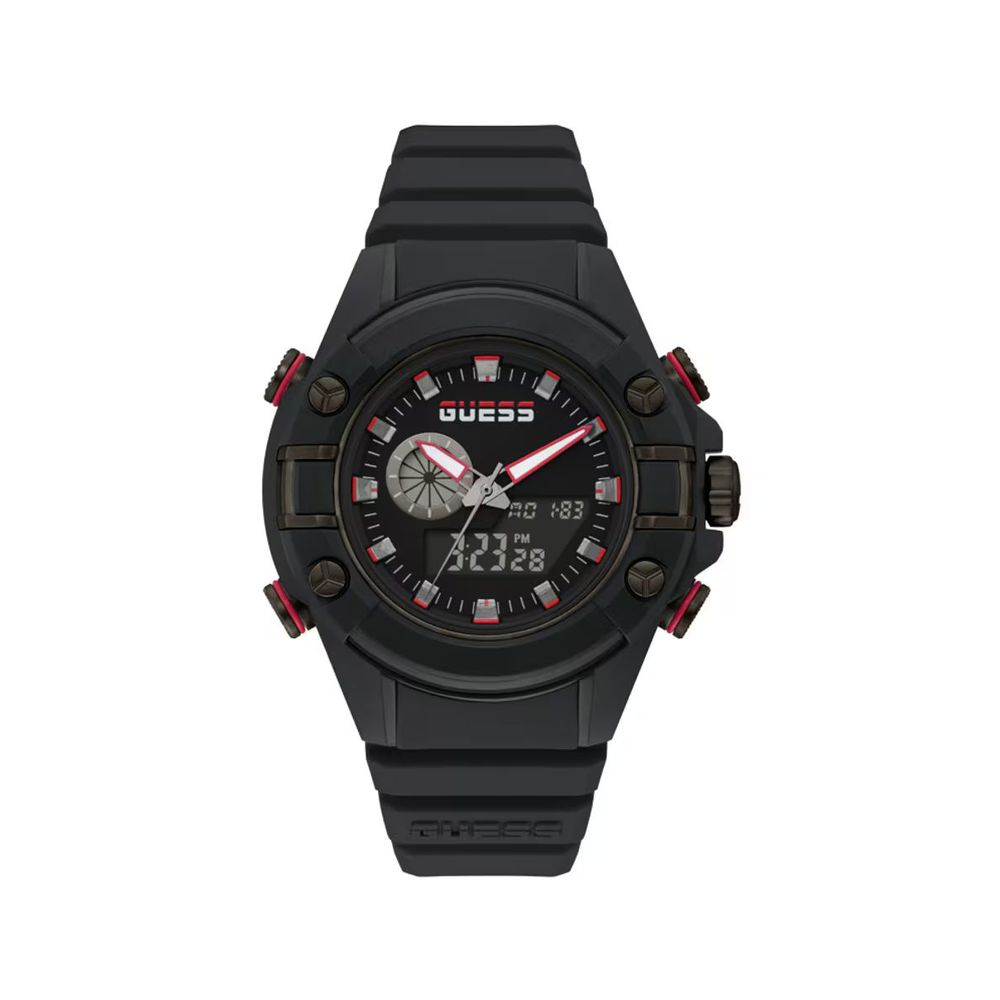Guess Black Resin Sport Watch - Luxe Marca