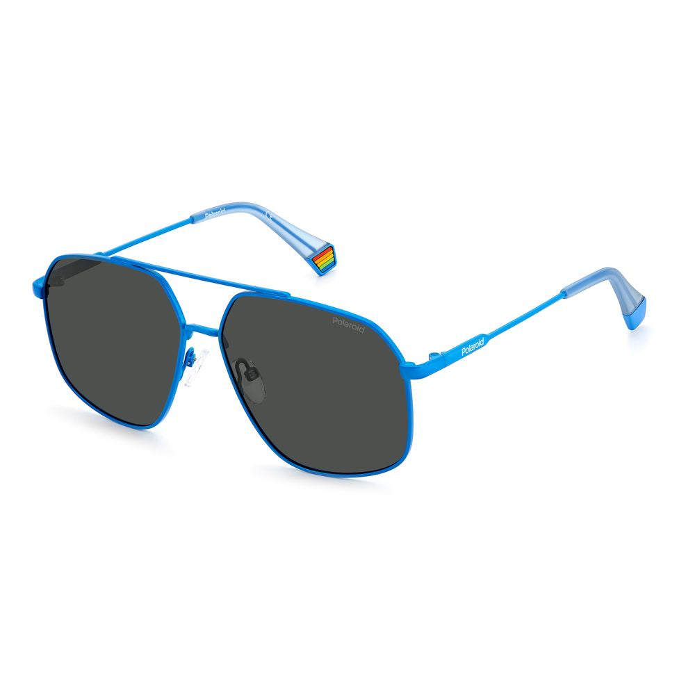 Polaroid Blue Stainless Steel Sunglasses - Luxe Marca