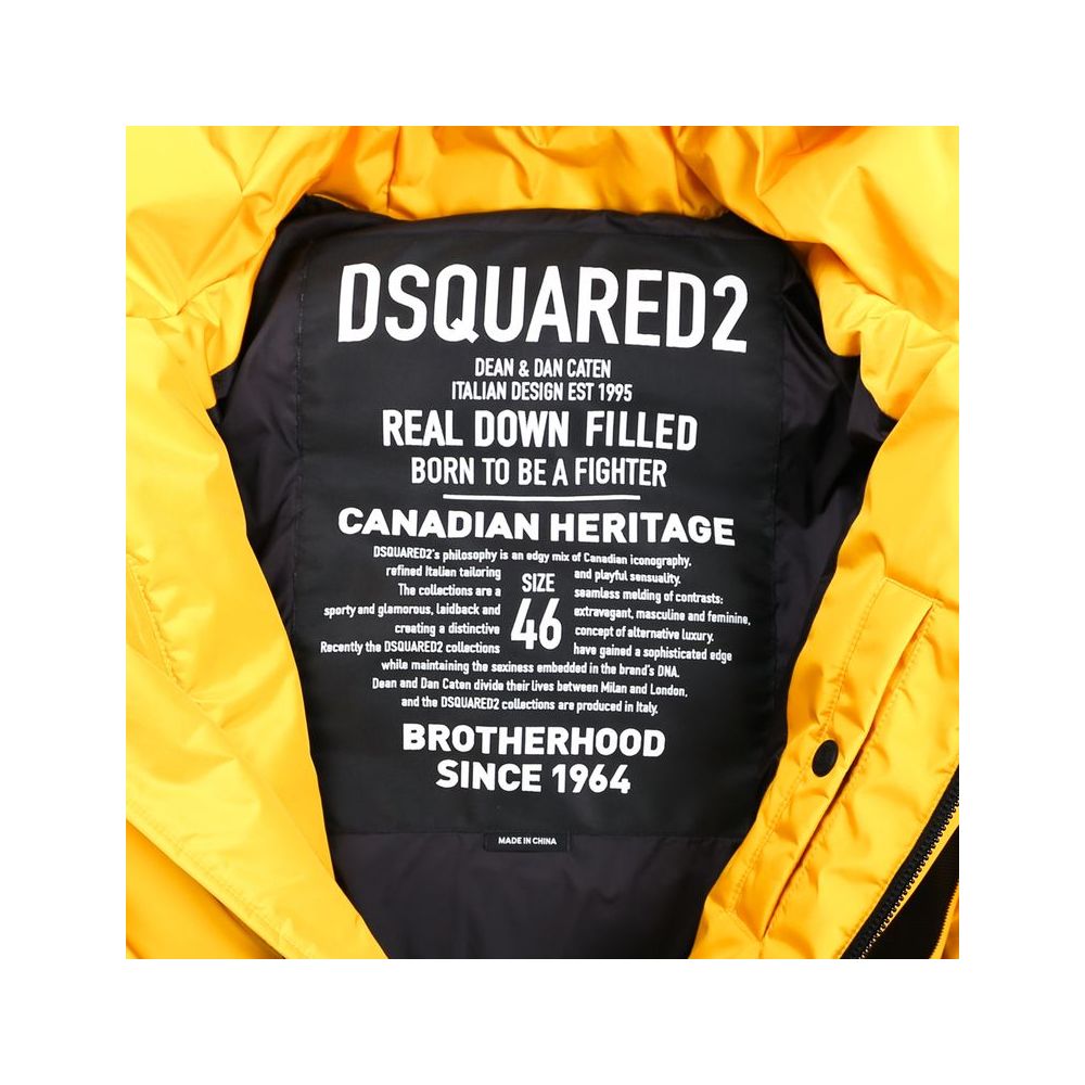 جاكيت رجالي من النايلون الأصفر من Dsquared²