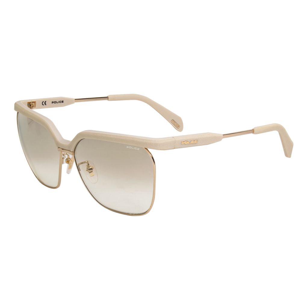 Police Beige Metal Sunglasses - Luxe Marca