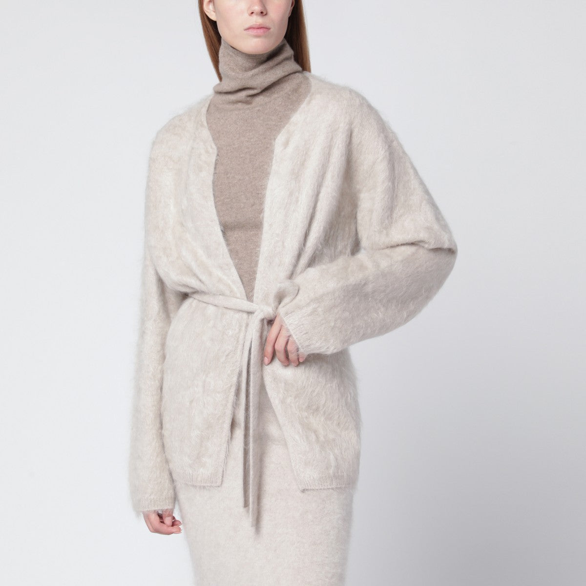 ALMADA LABEL ALMADA LABEL Aria cardigan in taupe cashmere