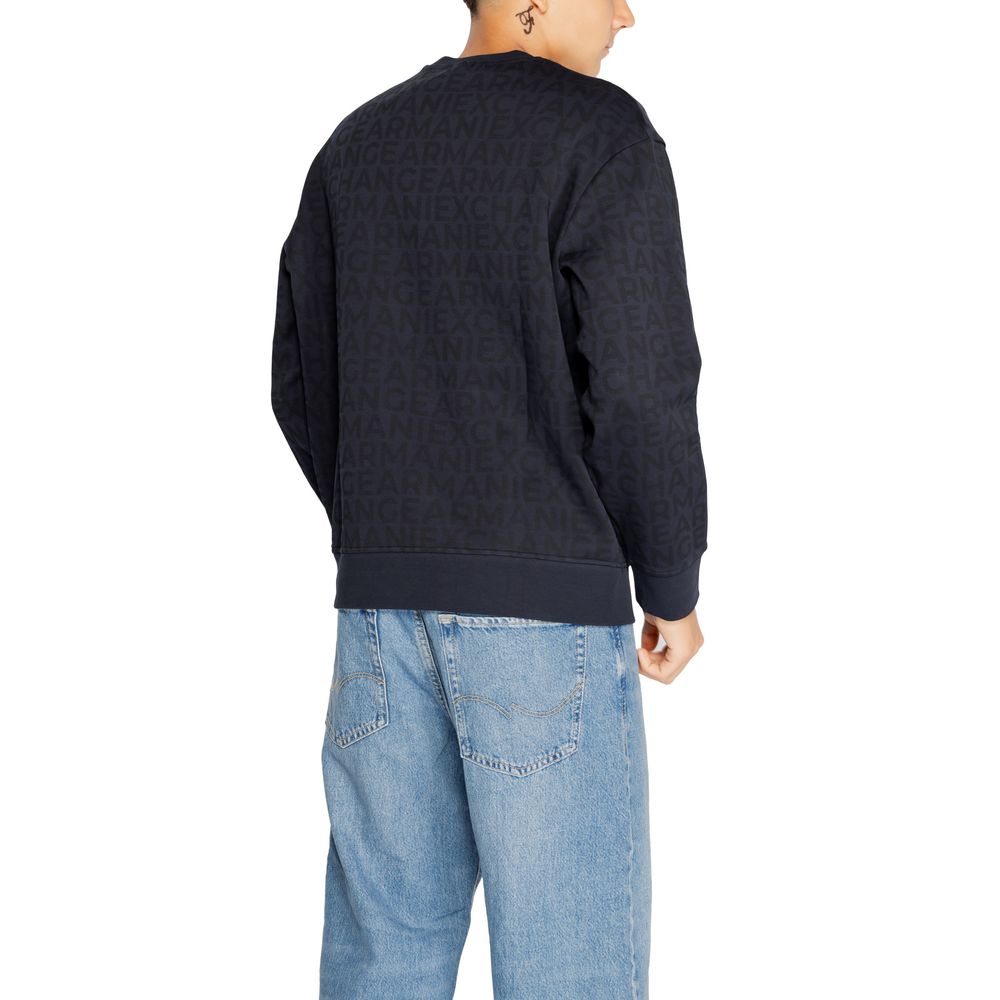 سويت شيرت قطني أزرق من أرماني إكستشينج