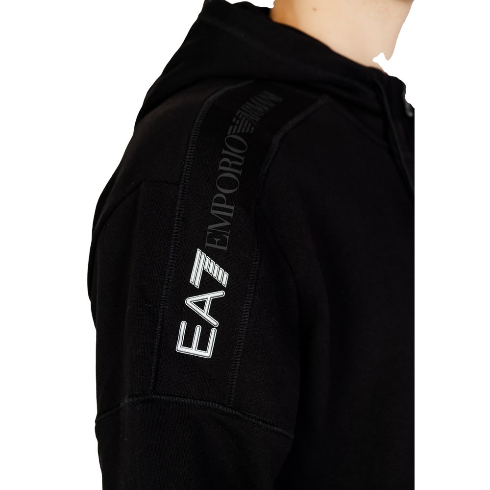 EA7 Emporio Armani هودي قطني أسود
