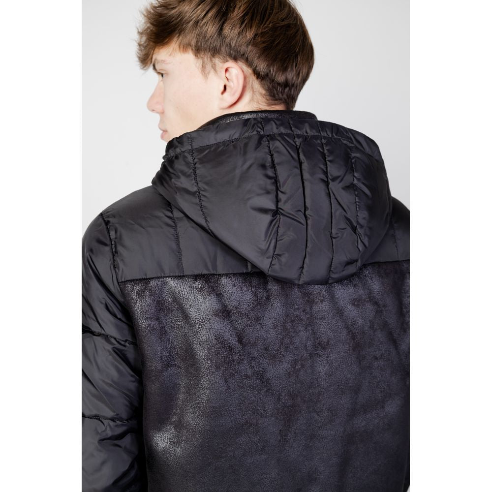 جاكيت ومعطف EA7 Emporio Armani أسود من البوليستر