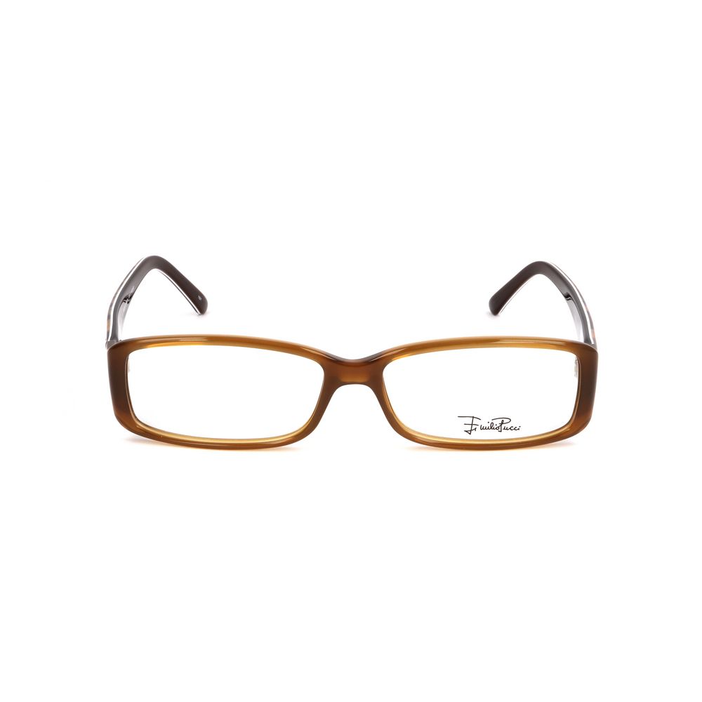 Emilio Pucci Brown Plastic Glasses (Frames) - Luxe Marca