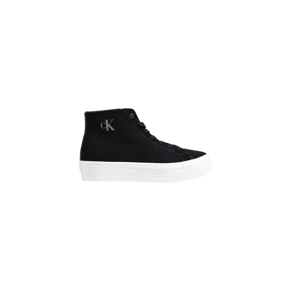 Calvin Klein Jeans Black Suede Leather Platform Sneakers - Luxe Marca