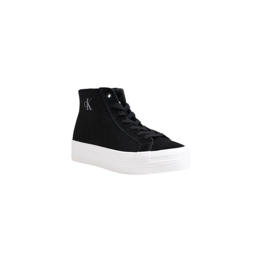 Calvin Klein Jeans Black Suede Leather Platform Sneakers - Luxe Marca