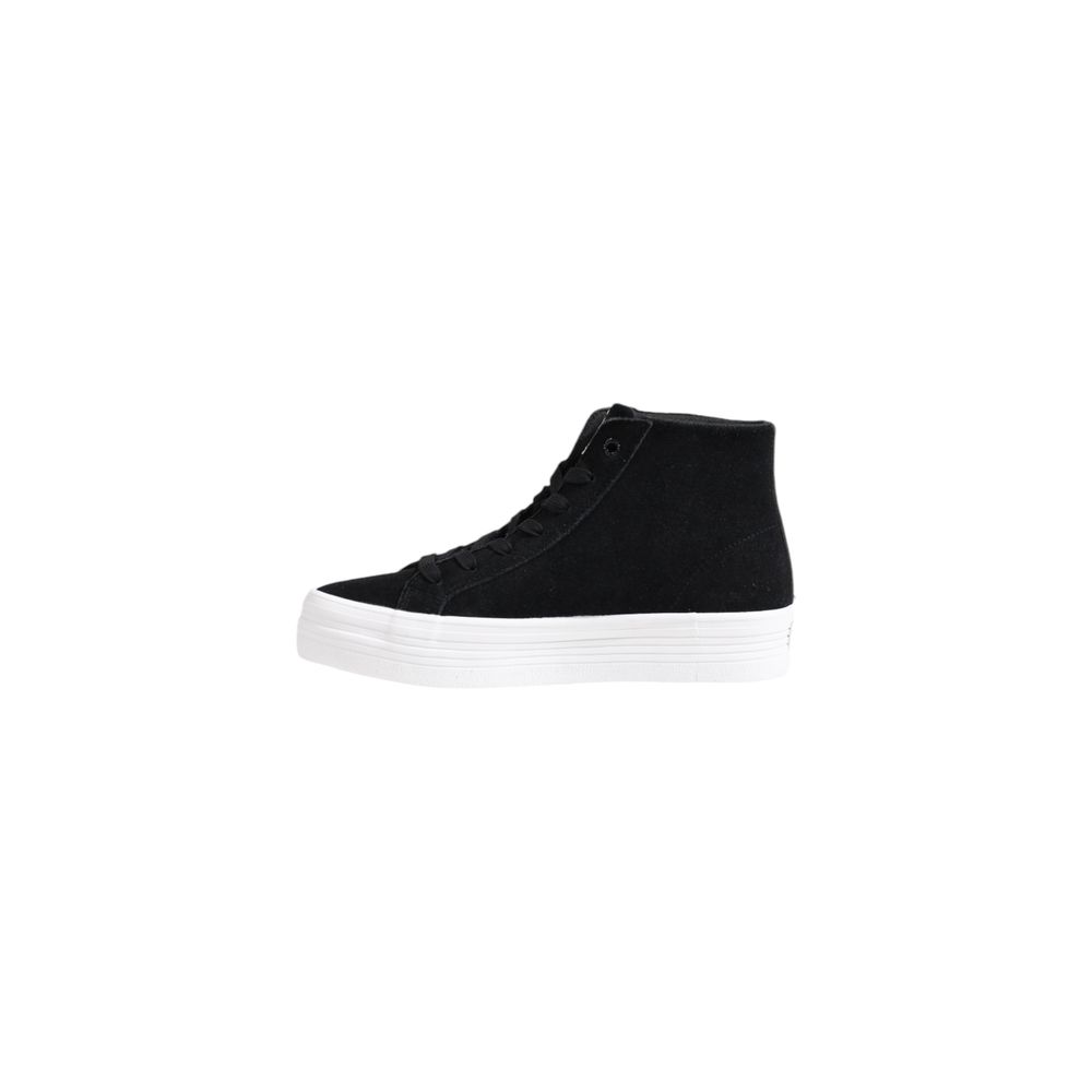 Calvin Klein Jeans Black Suede Leather Platform Sneakers - Luxe Marca