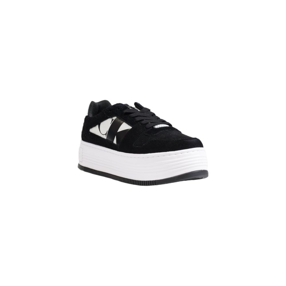 Calvin Klein Jeans Black Leather Platform Sneakers - Luxe Marca