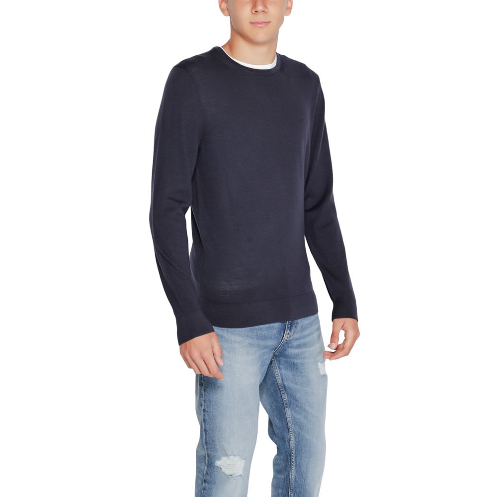 Calvin Klein Blue Recycled Wool Sweatshirt - Luxe Marca