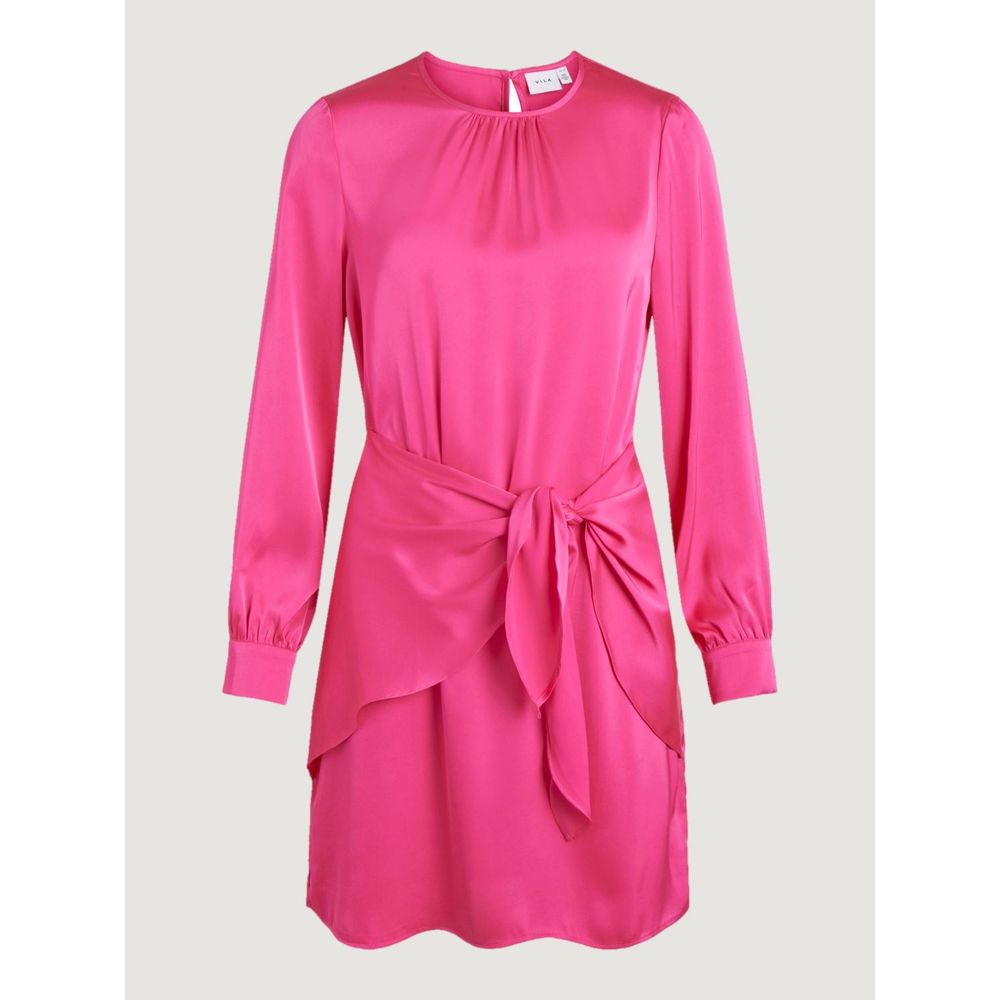 Vila Clothes Pink Polyester Short Dress