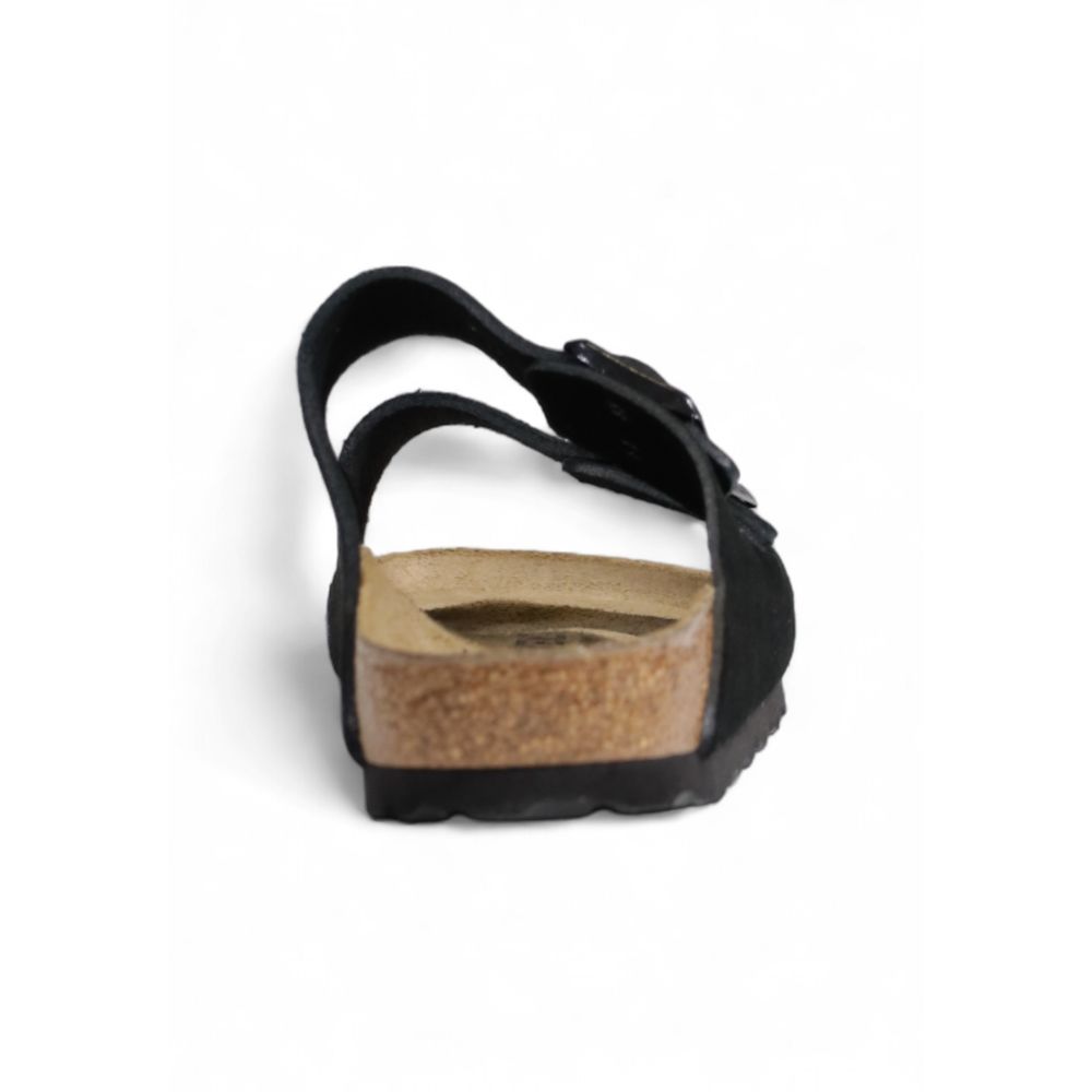 صندل بيركنستوك من الجلد المدبوغ باللون الأسود