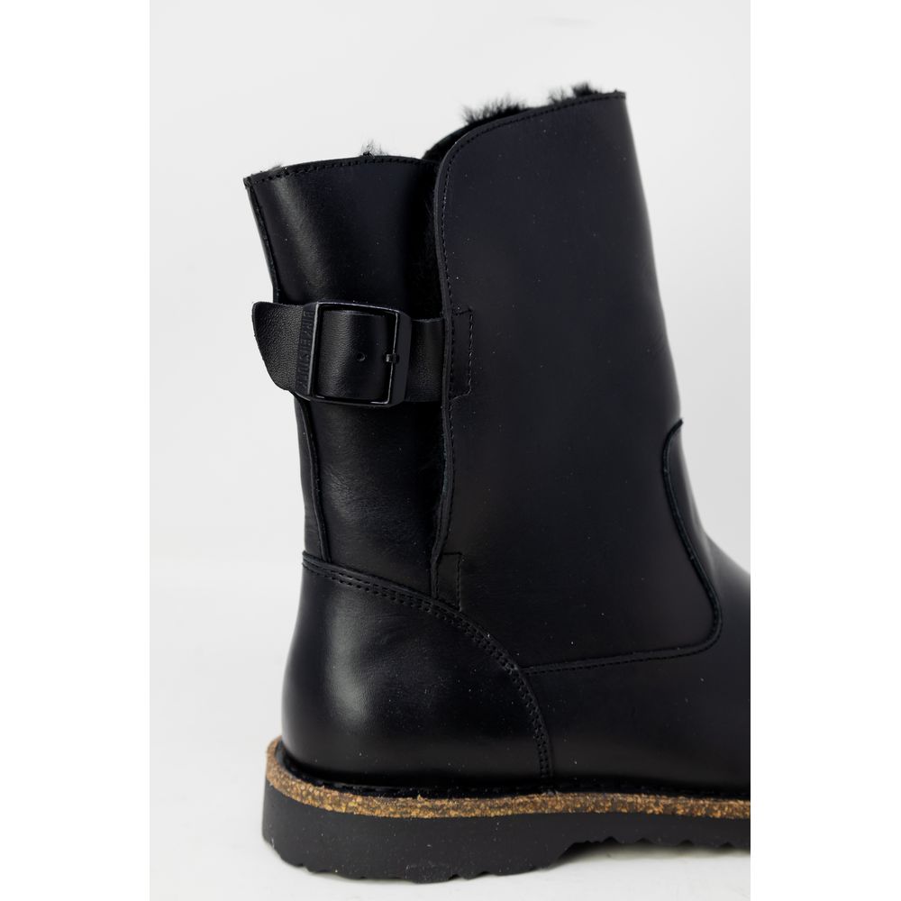 Birkenstock Black Leather Ankle Boots - Luxe Marca