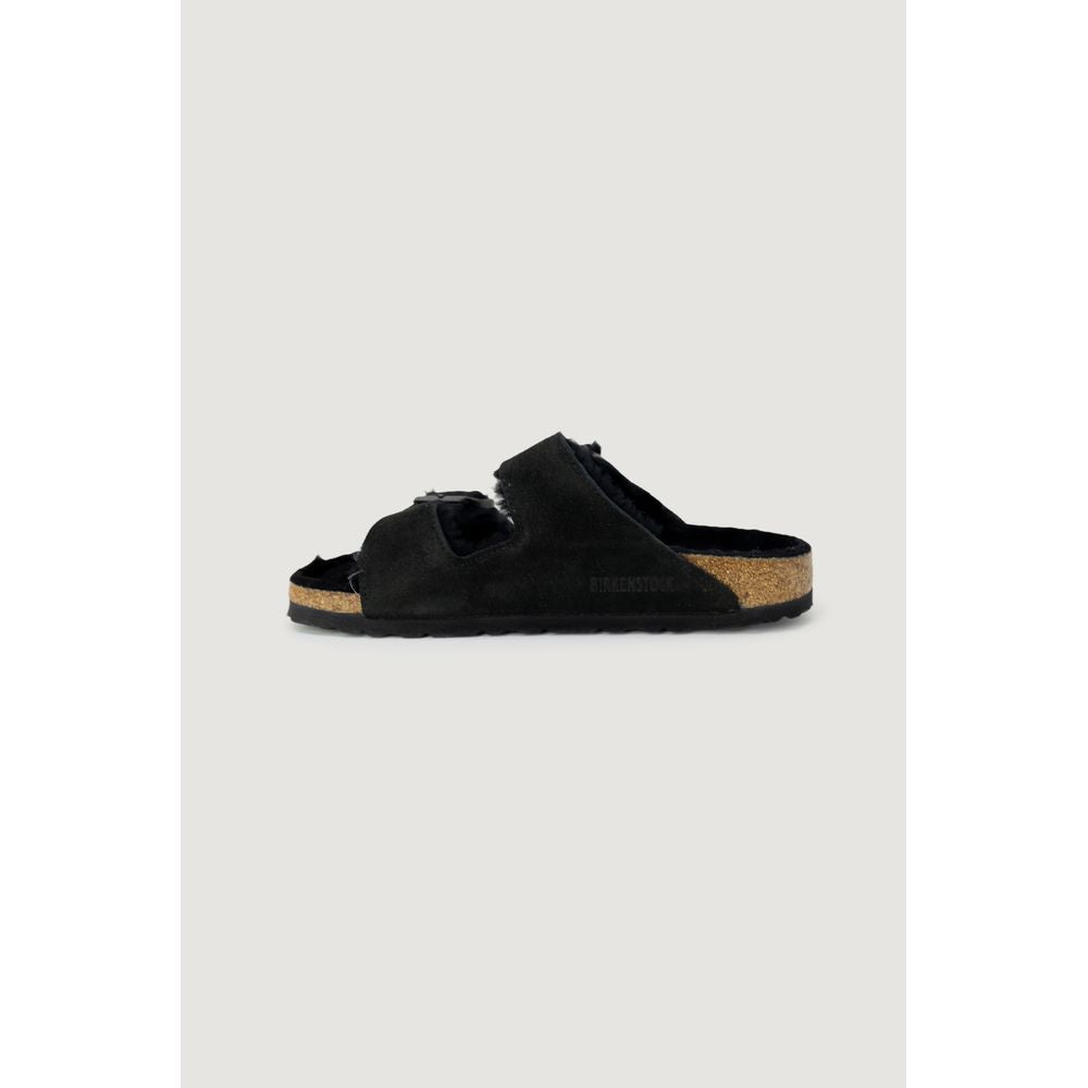 Birkenstock Black Suede Leather Slippers