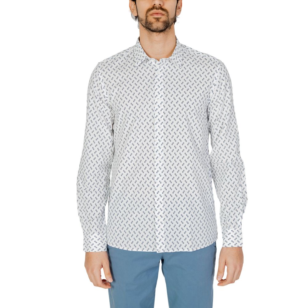 Antony Morato White Viscose Pattern Shirt
