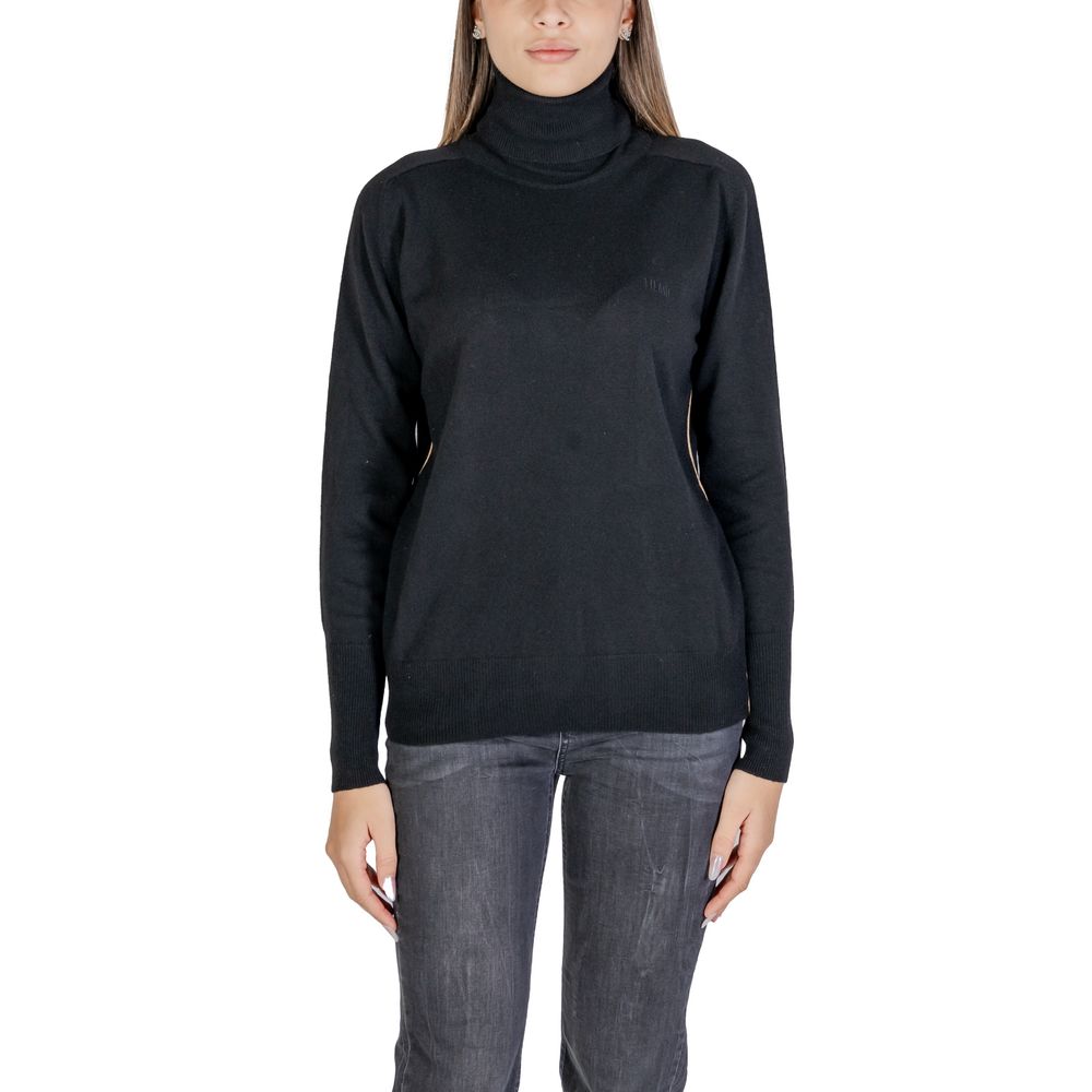Alviero Martini Prima Classe Black Viscose Turtleneck