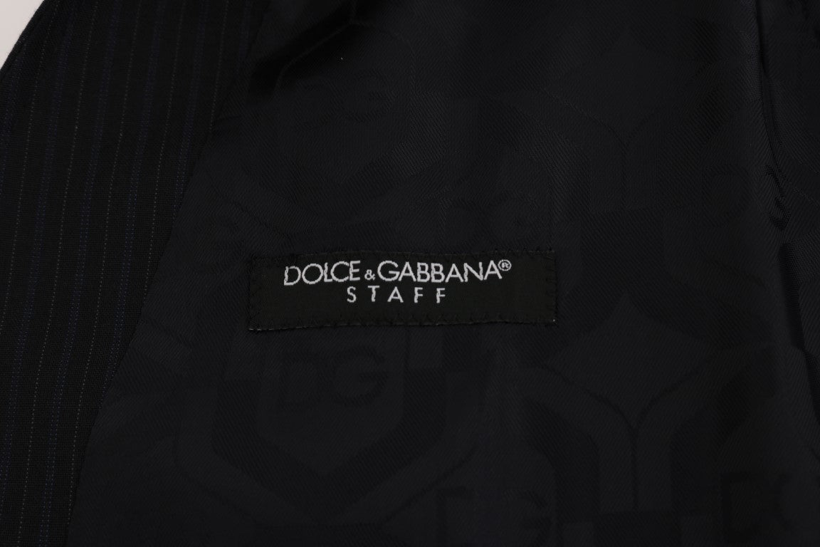 سترة صوفية مخططة من Dolce & Gabbana باللون الأسود