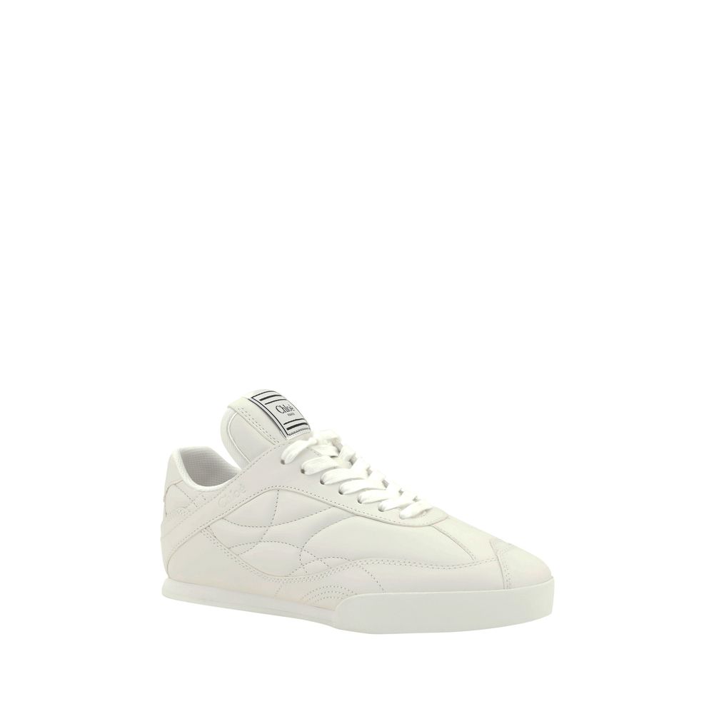 Chloé White Calf Leather Bos Taurus Low Top Sneakers