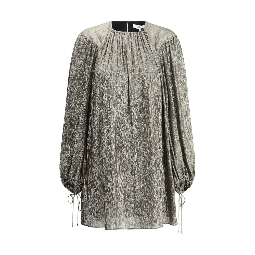 Chloé Gold Silk Cocktail Dress