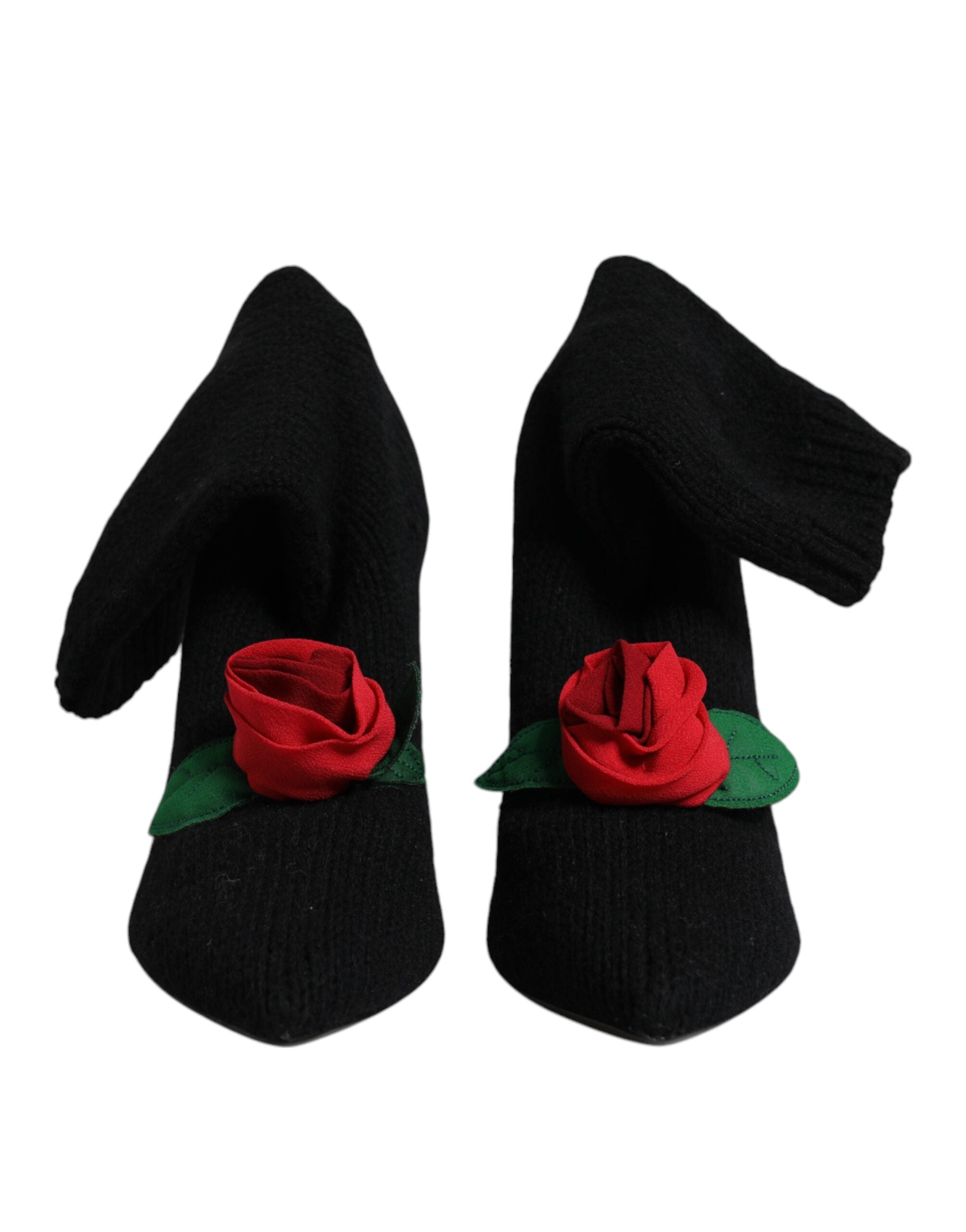 حذاء دولتشي آند غابانا أسود بكعب ستيليتو متوسط الارتفاع