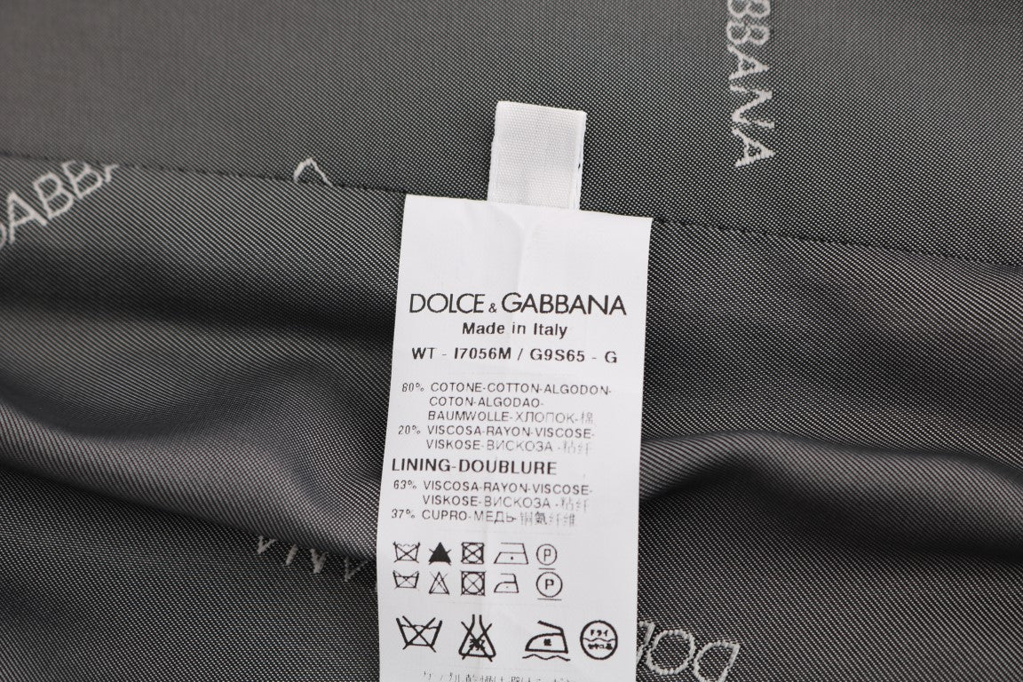 سترة من القطن والحرير الصناعي من Dolce & Gabbana Gray STAFF