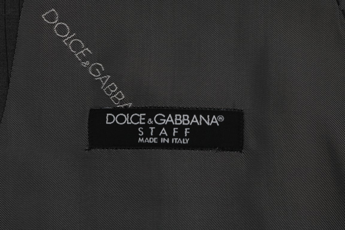 سترة من القطن والحرير الصناعي من Dolce & Gabbana Gray STAFF