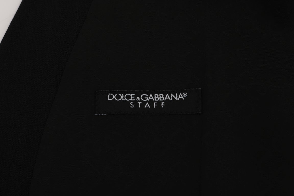 سترة صوفية مطاطية سوداء من Dolce & Gabbana