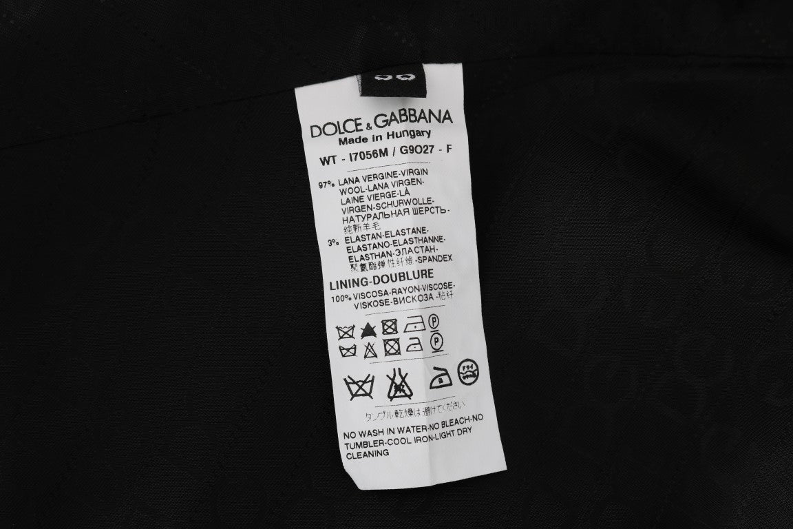 سترة صوفية مطاطية سوداء من Dolce & Gabbana