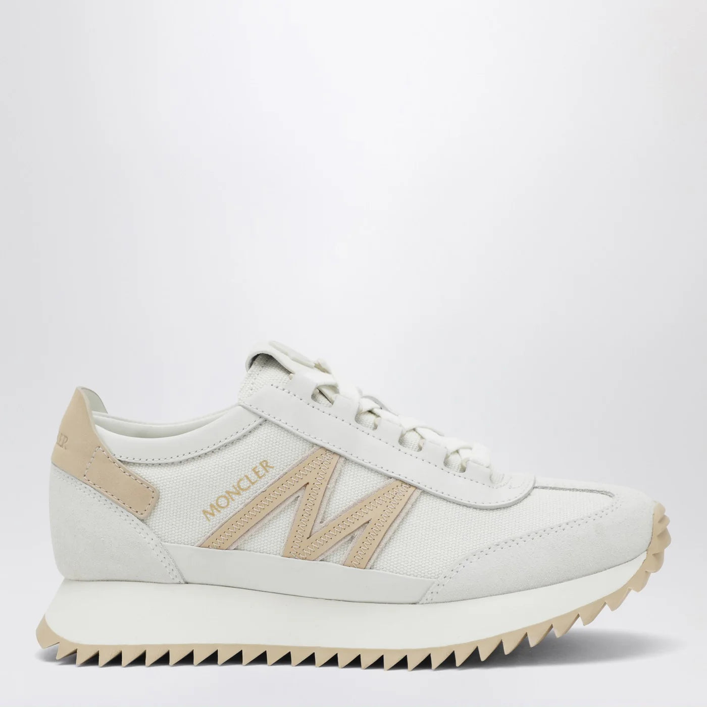 Moncler Pacey2 Sneakers in white canvas and leather