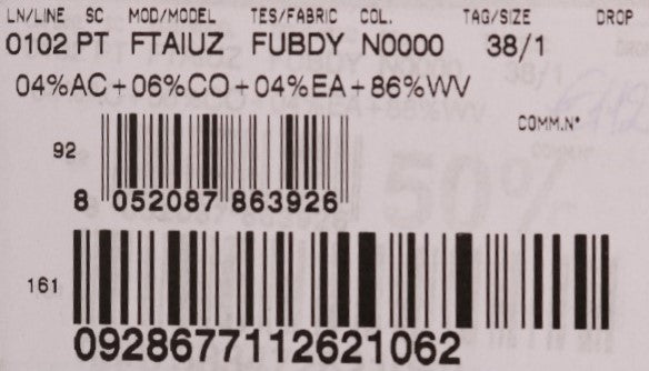 بنطلون دولتشي آند غابانا الأسود المصنوع من الصوف المرن الكريستالي