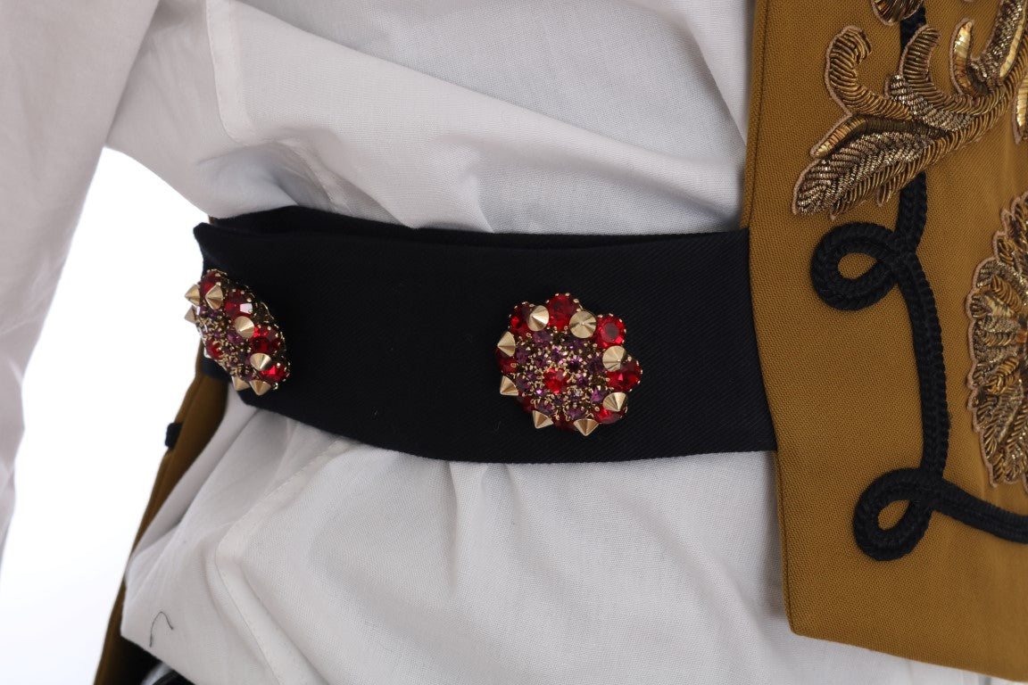 جاكيت دولتشي آند غابانا أصفر كريستالي