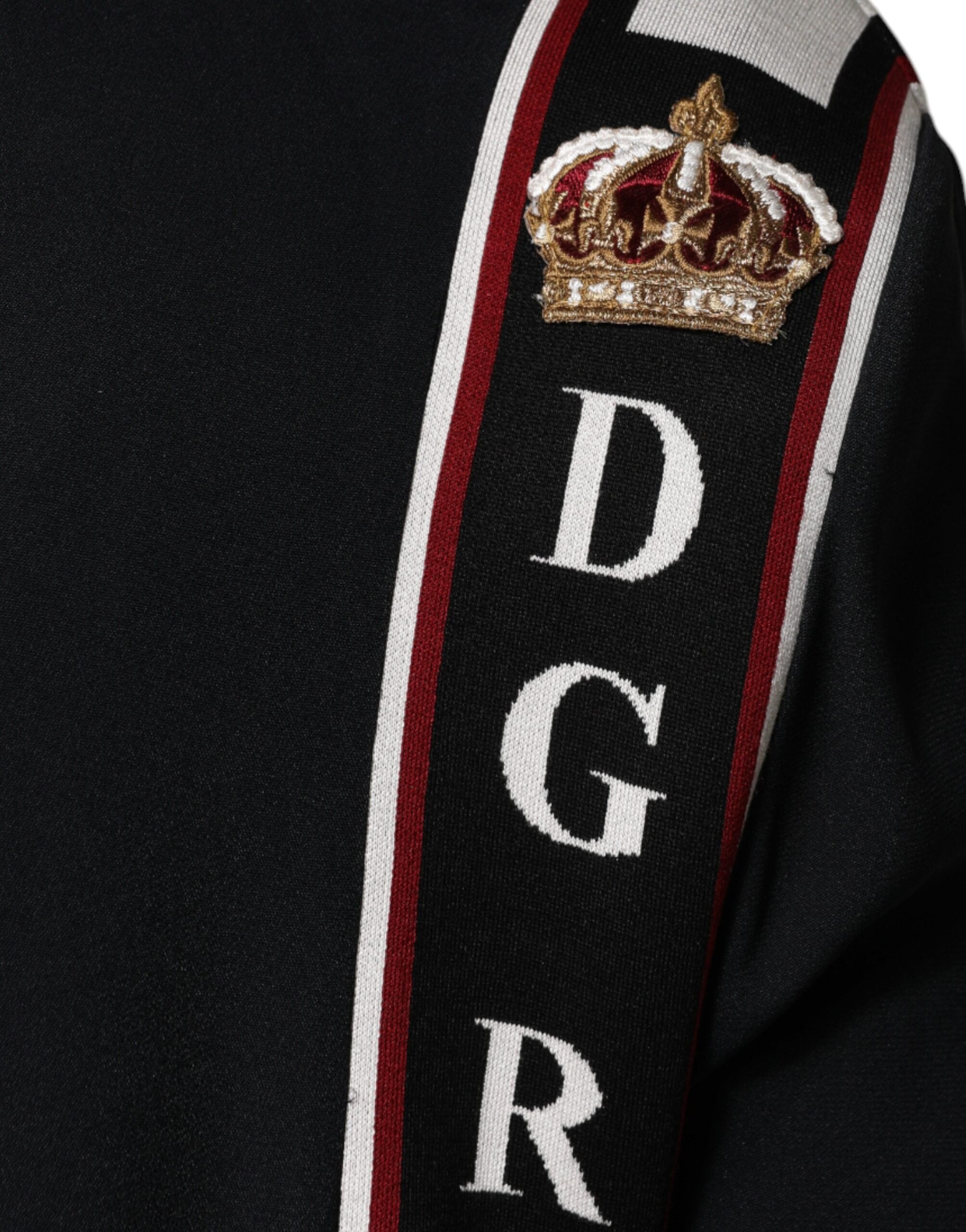 سويت شيرت دولتشي آند غابانا أسود بسحاب كامل من DG King