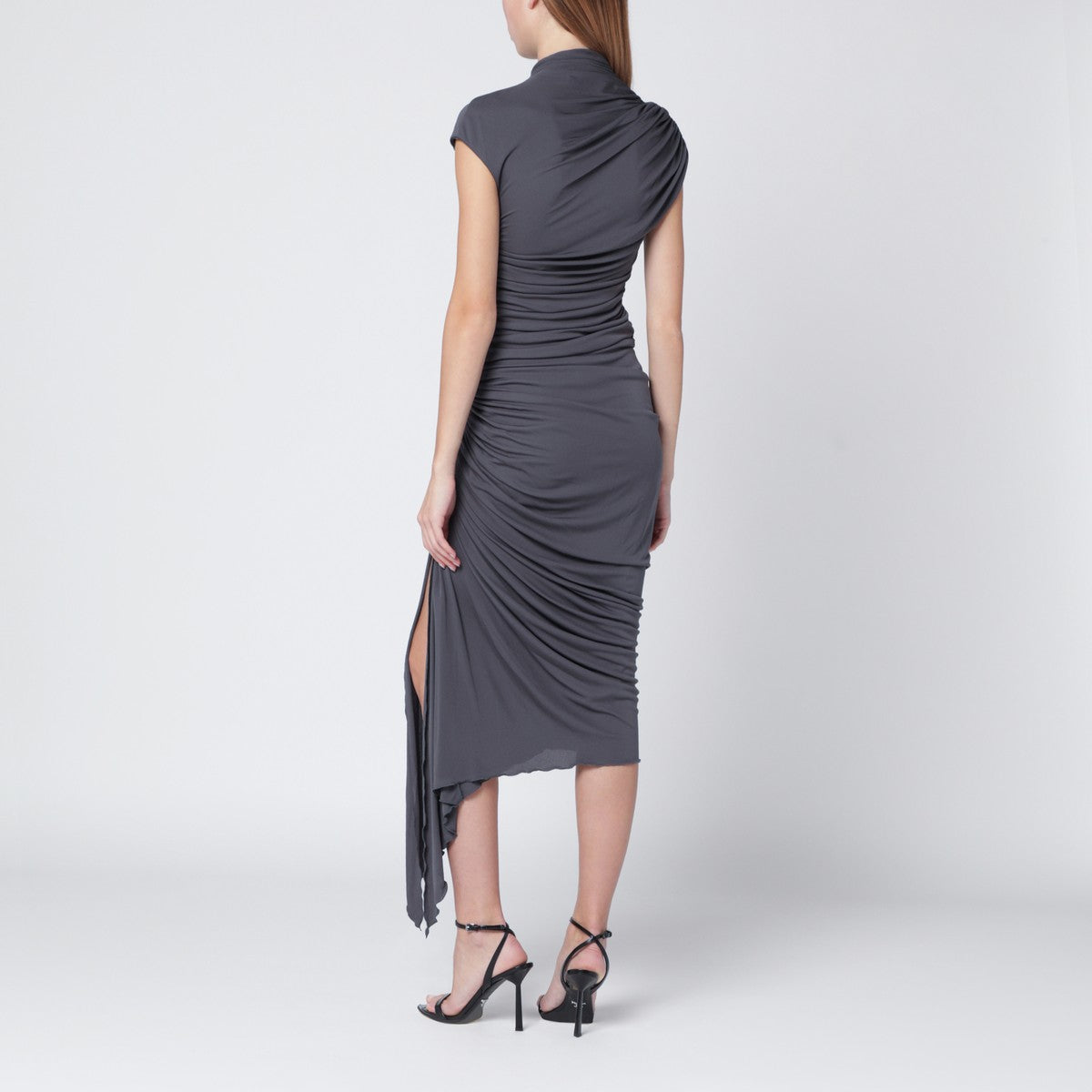 Francesco Murano Francesco Murano Grey draped stretch jersey dress
