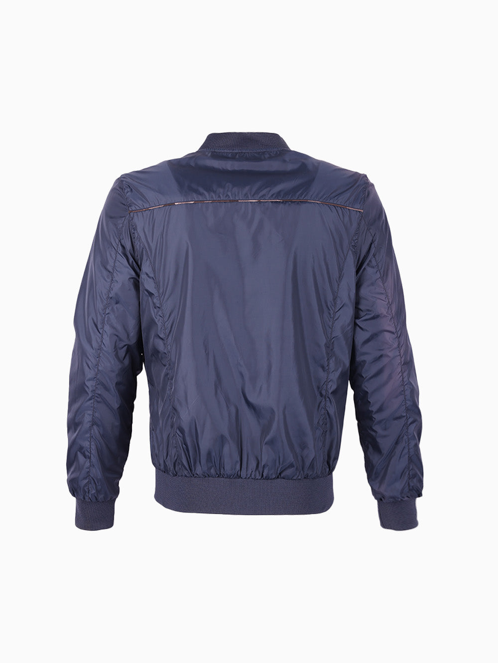 Back view of Target Men’s Reversible Bomber Jacket in navy