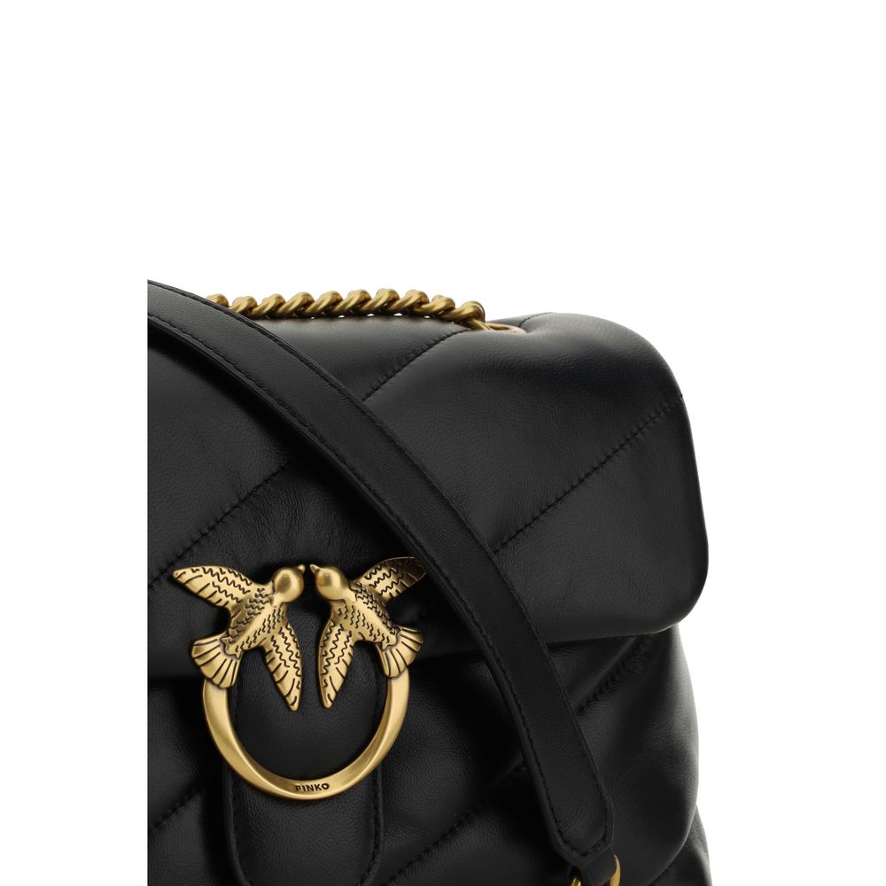 PINKO Black Lamb Ovis Aries Shoulder Bag