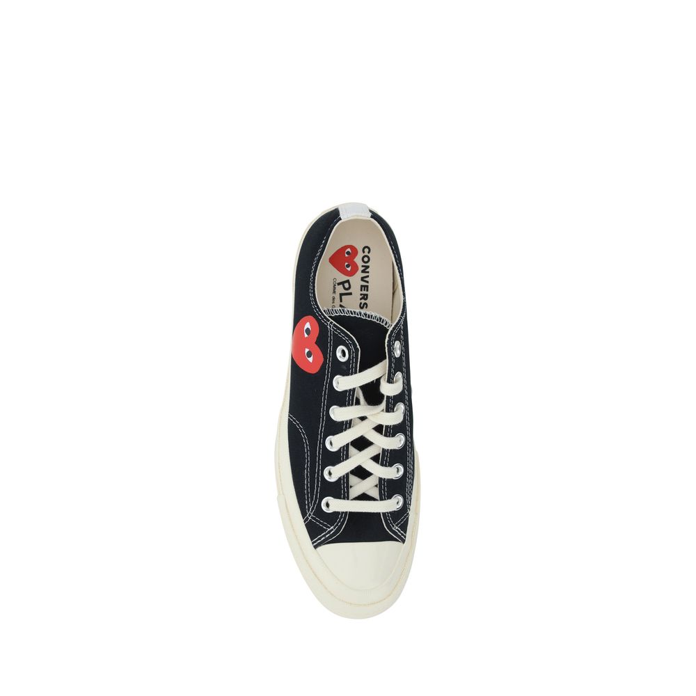 Comme Des Garçons Play x Converse Black Rubber Low Top Sneakers