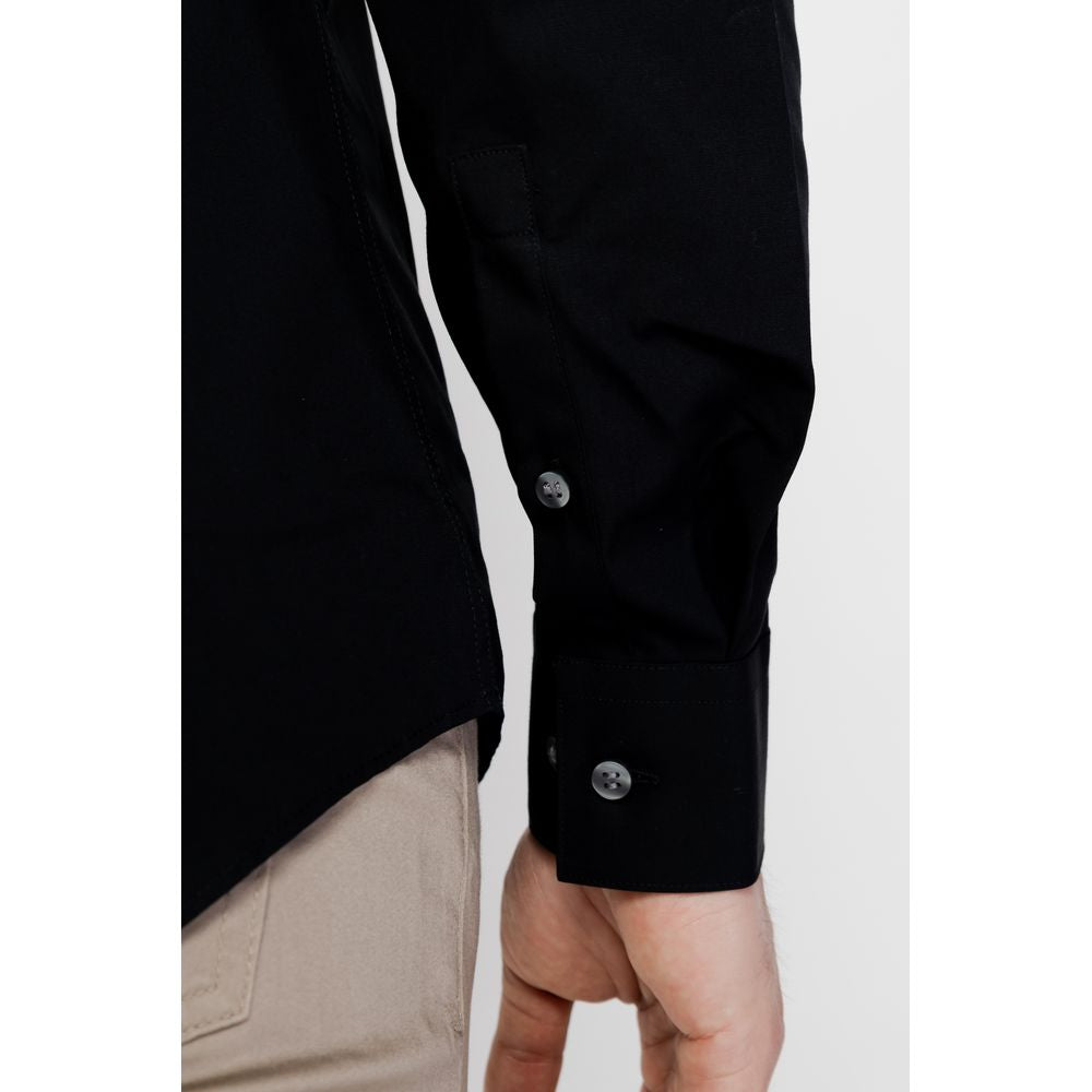 Calvin Klein Black Cotton Dress Shirt - Luxe Marca