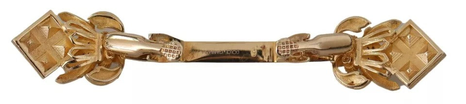 دبوس طوق كريستالي من دولتشي آند غابانا مطلي بالذهب عيار 925 من الفضة الإسترلينية