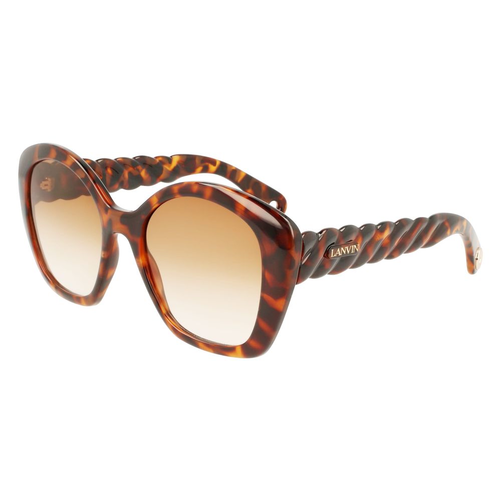 Lanvin Brown Bio Injected Sunglasses - Luxe Marca